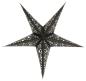 Preview: Baby Kala Black / Silverglitter - Foldable glowing Paperstar with 5 points, 40 cm